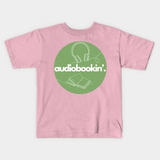 AUDIOBOOKIN’ Green Circle - large graphics Kids T-Shirt